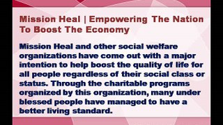 Mission Heal | Empowering The Nation To Boost The Economy