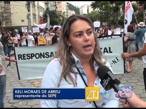 04-03-2016 - MANIFESTAÇÃO DE PROFESSORES EM GREVE - ZOOM TV JORNAL