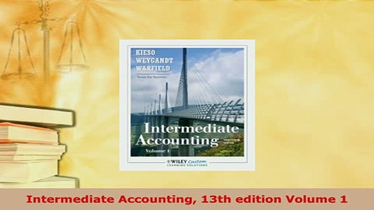 Download  Intermediate Accounting 13th edition Volume 1 Download Online