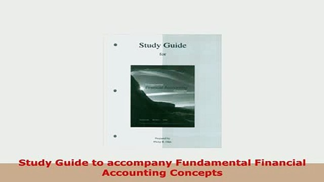 PDF Study Guide to accompany Fundamental Financial Accounting Concepts Read Online