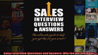 Sales Interview Questions and Answers Win the job you want