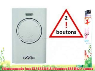 Télécommande Faac XT2 868SLHLR fréquence 868 Mhz 2 canaux