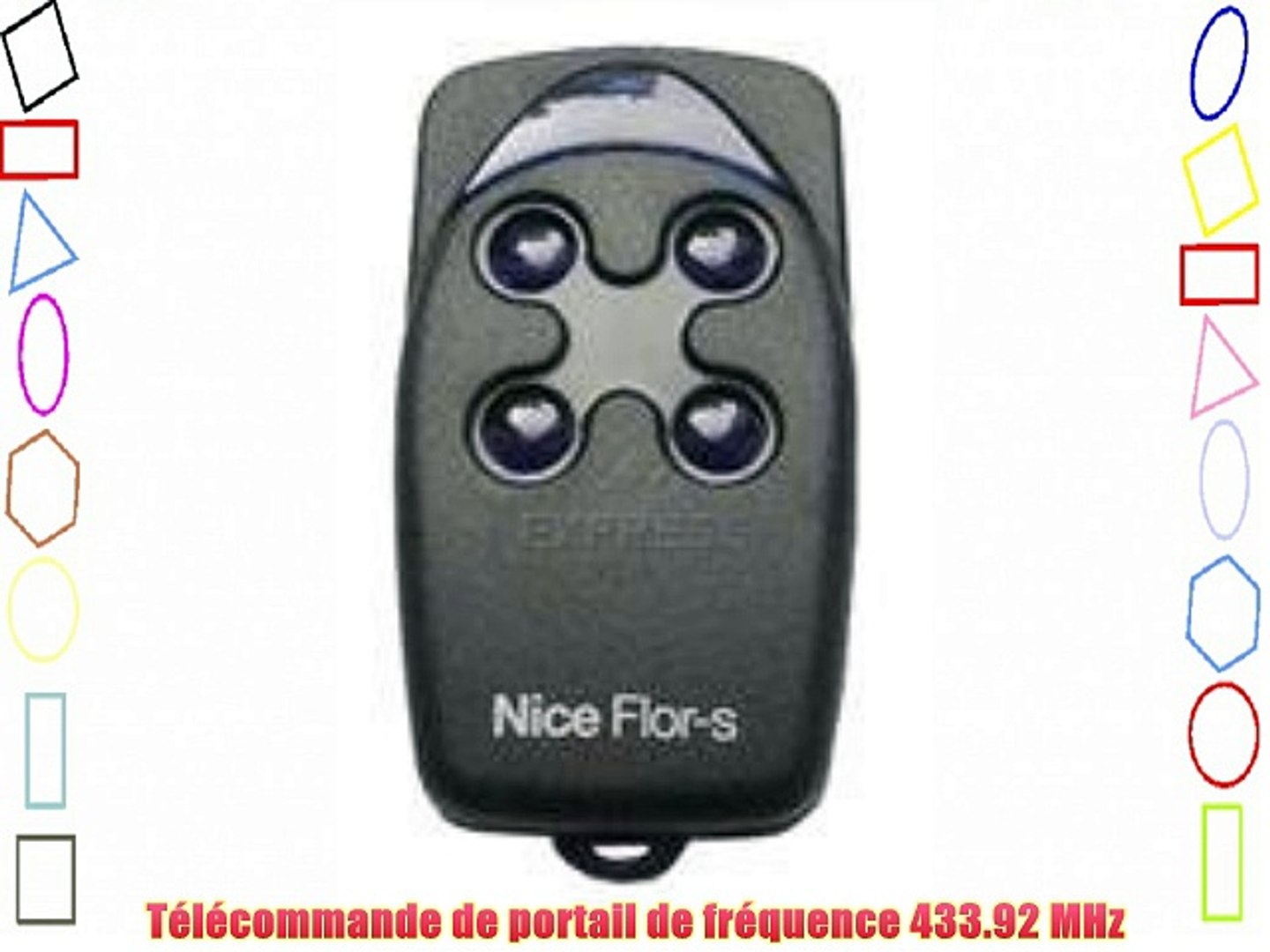 Télécommande NICE FLO4R fréquence 433.920 Mhz - video Dailymotion