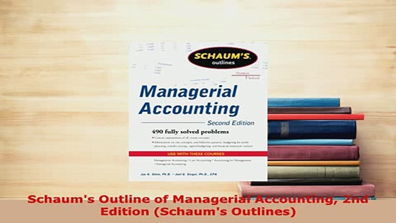 Download  Schaums Outline of Managerial Accounting 2nd Edition Schaums Outlines PDF Full Ebook