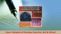 PDF  Cave Temples of Pandya Country Art  Ritual PDF Online