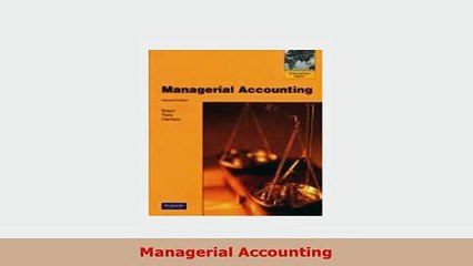 Download  Managerial Accounting Read Online