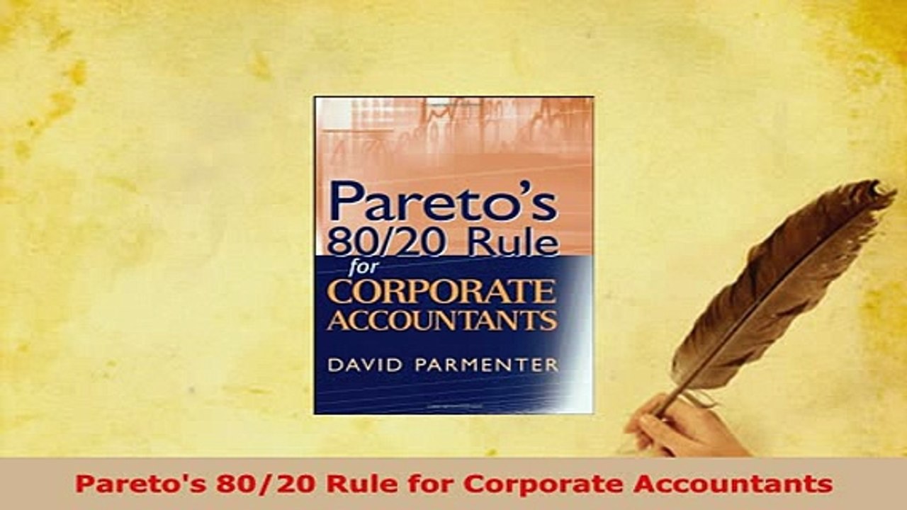 PDF  Paretos 8020 Rule for Corporate Accountants Download Online