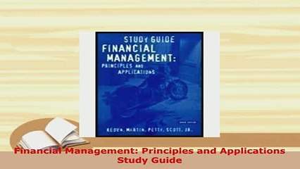 PDF  Financial Management Principles and Applications Study Guide PDF Online