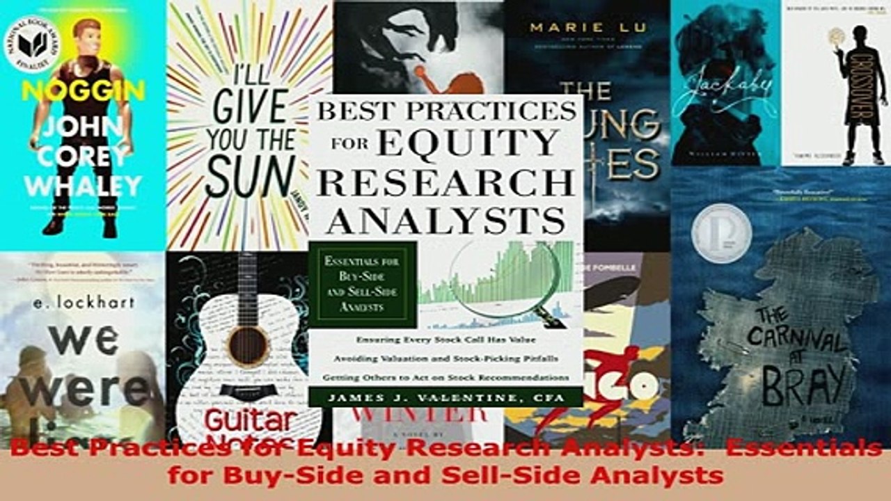PDF  Best Practices for Equity Research Analysts  Essentials for BuySide and SellSide  EBook