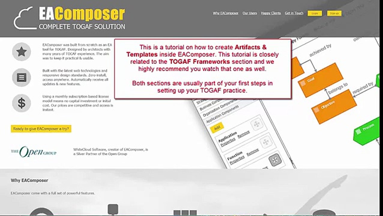 Enterprise Architecture - Artifacts & Templates tutorial