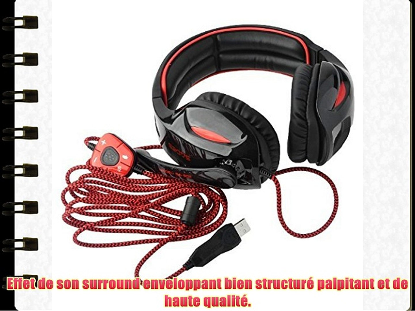 ⁣Casque Gamer pour PC Laptop Sades SA-902 USB Gaming Headset avec Micro 7.1 son Surround by