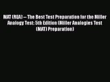 Read MAT (REA) -- The Best Test Preparation for the Miller Analogy Test: 5th Edition (Miller