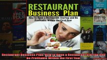 Restaurant Business Plan How to Open a Restaurant Startup and Be Profitable Within the
