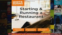 Idiots Guides Starting and Running a Restaurant