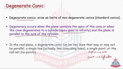 Degenerate Conic and its Representation