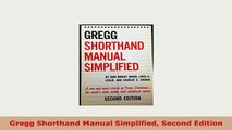 Download  Gregg Shorthand Manual Simplified Second Edition Download Online