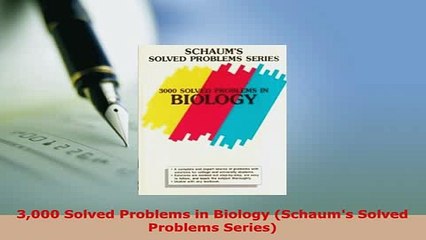 Скачать видео: Download  3000 Solved Problems in Biology Schaums Solved Problems Series Download Full Ebook