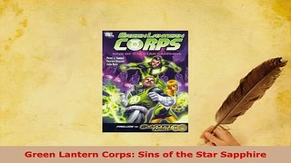 PDF  Green Lantern Corps Sins of the Star Sapphire PDF Full Ebook