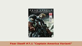 PDF  Fear Itself 71 Captain America Variant PDF Full Ebook