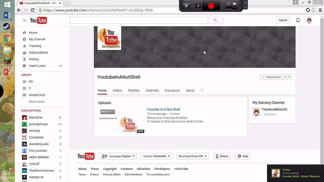 Youtube In a nutshell Announcement