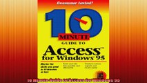 10 Minute Guide to Access for Windows 95