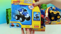 Blaze and the Monster Machines Toy Parody with Stripes while Crusher Cheats