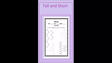Writing Guide for Lesson 3 Tall and Short