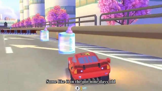 Spiderman Car For Kids - Peas porridge hot - McQueen Disney Compilation