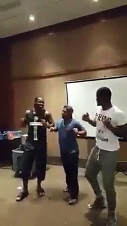 Chris Gayle, Afghan player Mohammad Shahzad and Darren Sammy