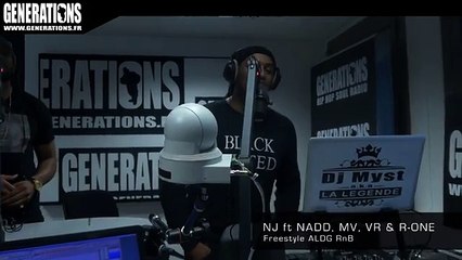 NJ ft Nadd, MV, VR & R-One - Freestyle R&B #ALDGShow (Live des studios de Generations)