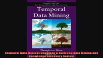 Temporal Data Mining Chapman  HallCRC Data Mining and Knowledge Discovery Series