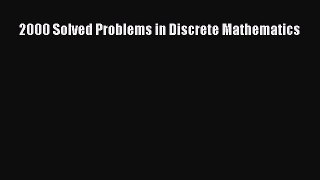 [PDF] 2000 Solved Problems in Discrete Mathematics [Read] Online