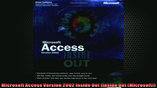 Microsoft Access Version 2002 Inside Out Inside Out Microsoft