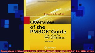 Overview of the PMBOK Guide Short Cuts for PMP Certification