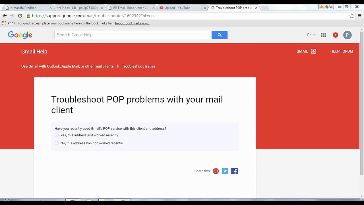 Gmail Not Working & responding