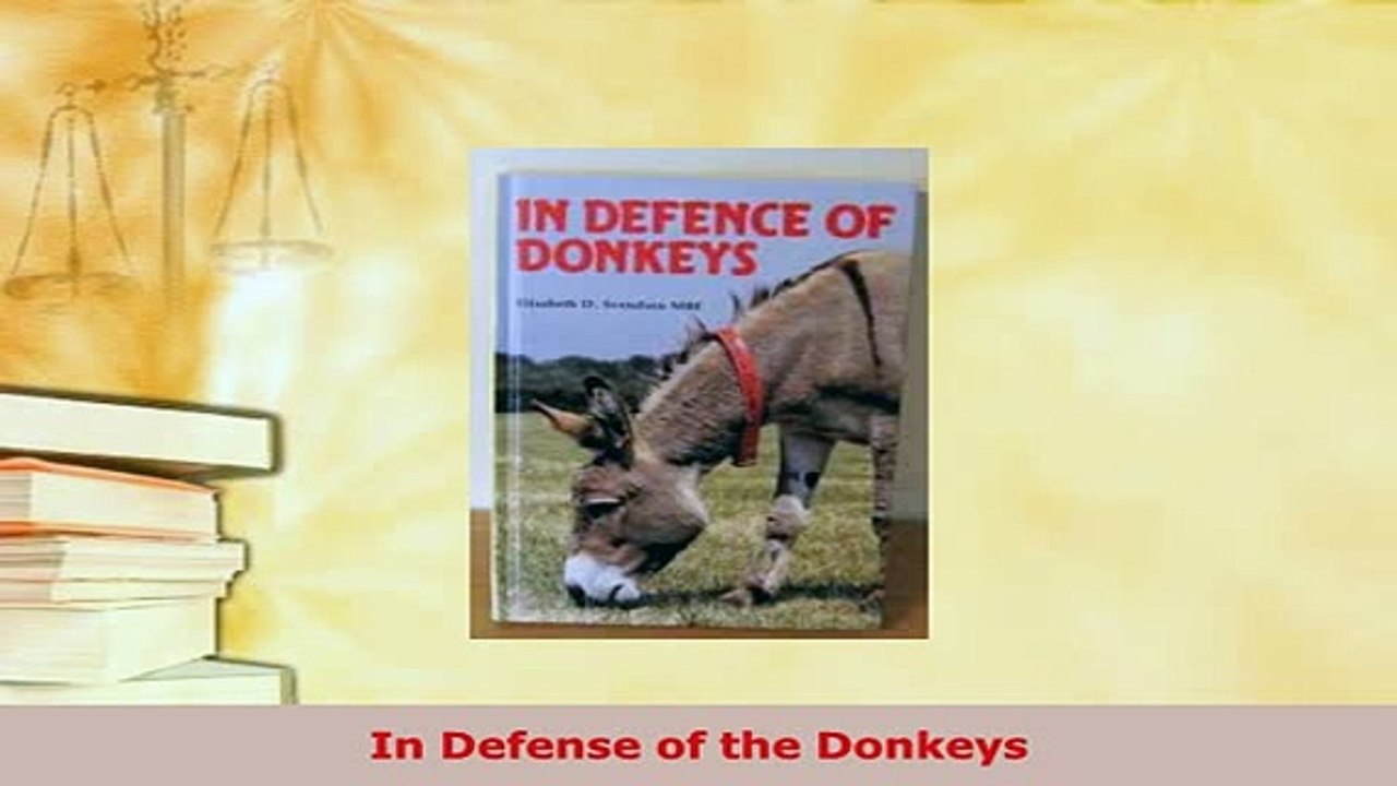 Download  In Defense of the Donkeys Ebook