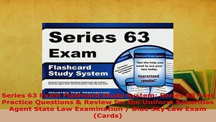 PDF  Series 63 Exam Flashcard Study System Series 63 Test Practice Questions  Review for the PDF Book Free