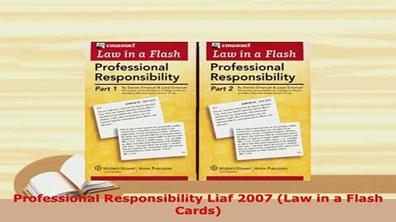 PDF  Professional Responsibility Liaf 2007 Law in a Flash Cards PDF Full Ebook