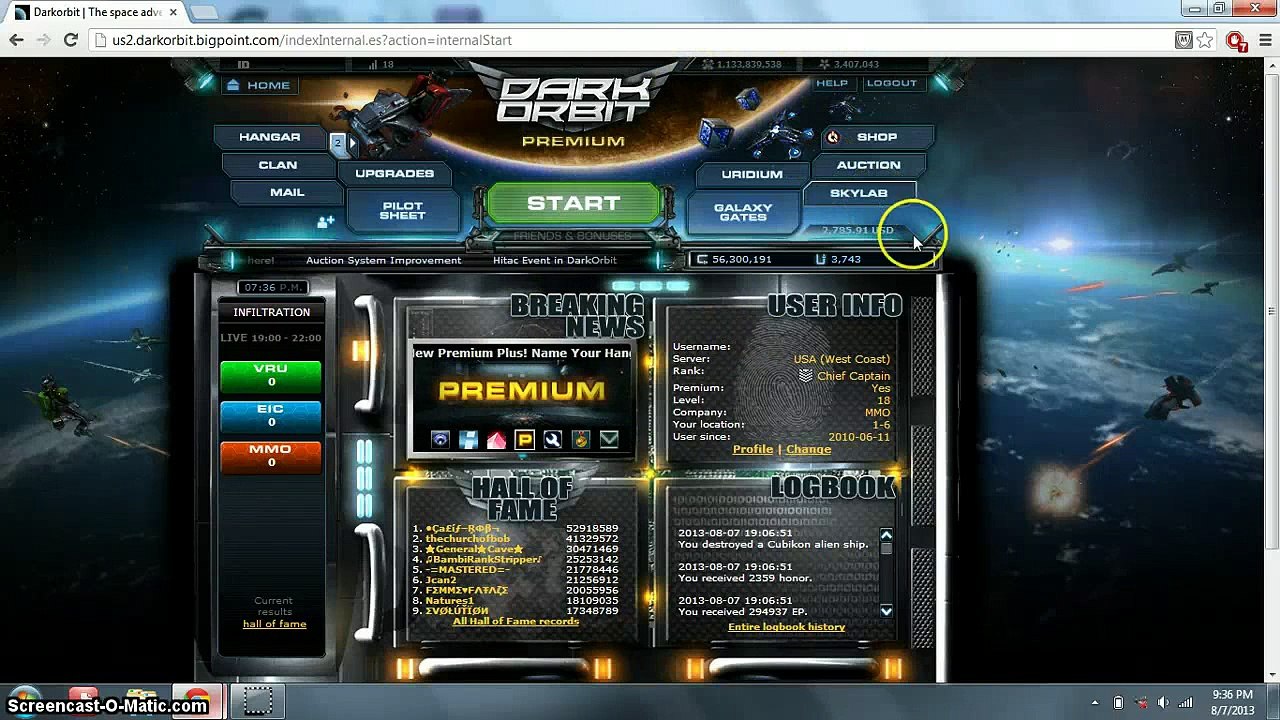 Buy Sell Accounts - Darkorbit account for sale 90$(1)