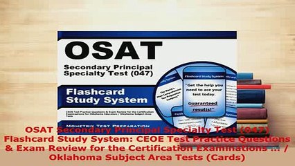 PDF  OSAT Secondary Principal Specialty Test 047 Flashcard Study System CEOE Test Practice PDF Book Free