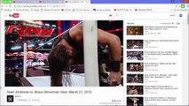 Dean Ambrose vs. Braun Strowman: Raw, March 21, 2016 WWE  WWE