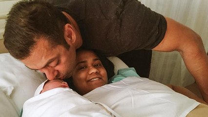 Salman Khan KISSES Nephew Ahil, Arpita Khan's Baby!