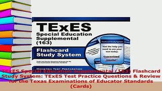 PDF  TExES Special Education Supplemental 163 Flashcard Study System TExES Test Practice PDF Full Ebook