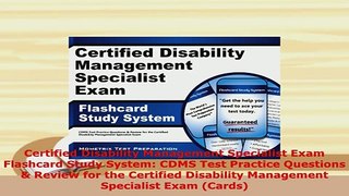 PDF  Certified Disability Management Specialist Exam Flashcard Study System CDMS Test Practice Ebook