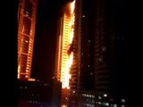 Un immeuble entier en feu à Dubaï - Tour Ajman One