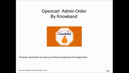 Opencart Admin Order By Knowband