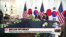 President Park in Washington for talks with world leaders on N. Korea