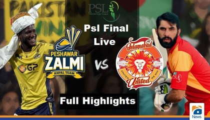 Islamabad United vs Peshawar Zalmi - PSL Final Full Highlights - National Stadium, Karachi - March 25, 2018
