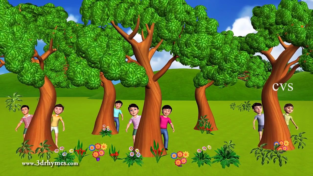 Ten Little Indians - 3D Animation English Nursery rhyme song for children with lyrics