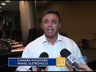 22-02-2016 - CÂMARA INAUGURA PAINEL ELETRÔNICO - ZOOM TV JORNAL